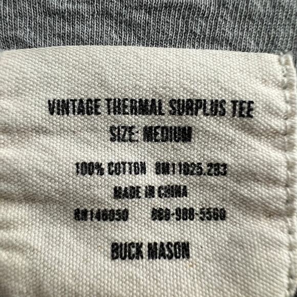 Buck Mason Vintage Thermal Surplus Long Sleeve Shirt Men's M - Picture 4 of 6